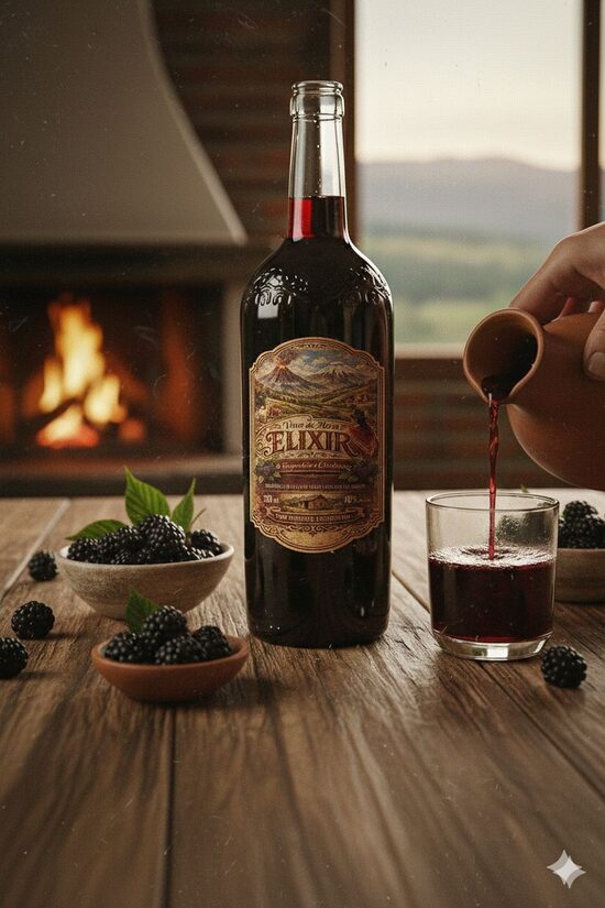 Vino de mora 750 ml.